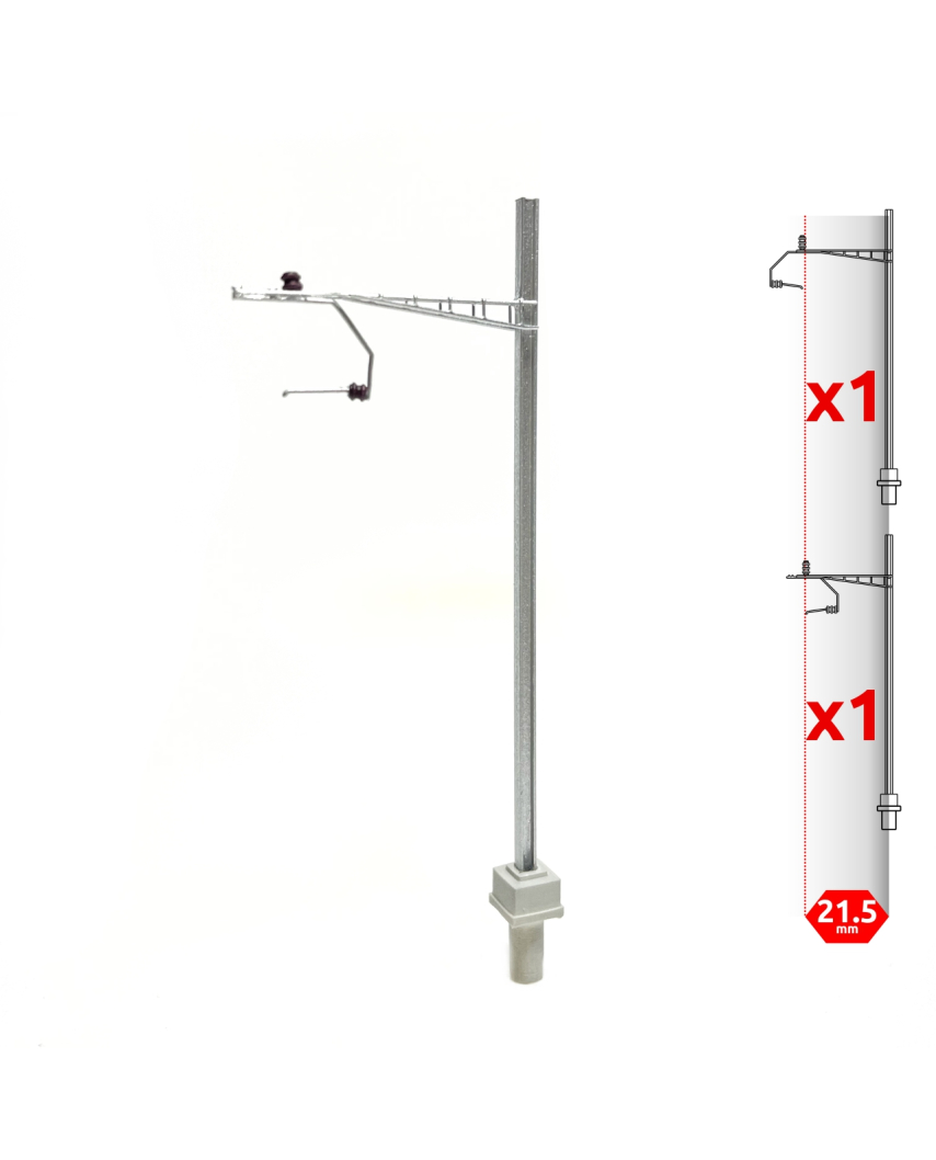 SBB - H-Profile mast with Gotthard type Bracket - M (2 units)