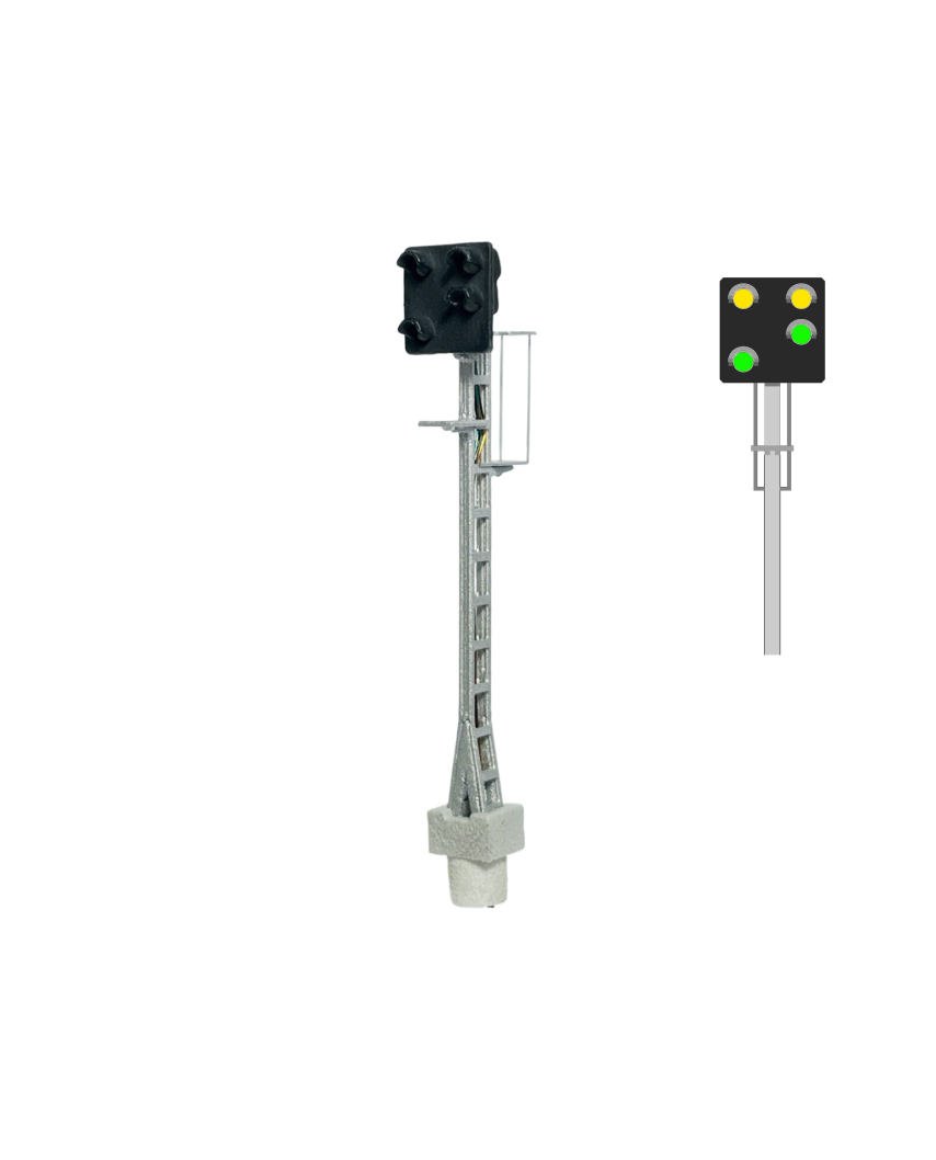 N | ?BB - Distant signal with 4 LEDs (yellow/yello