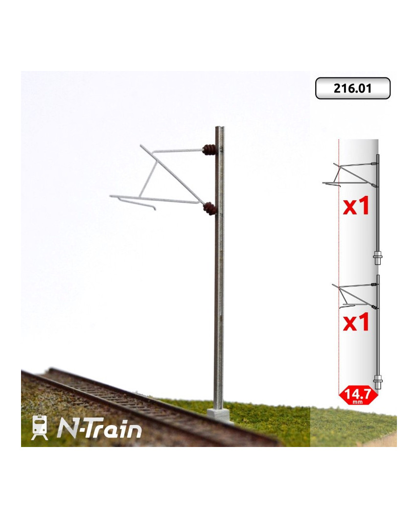 SNCF - H-Profile mast with 25kV Bracket - S (2 units)