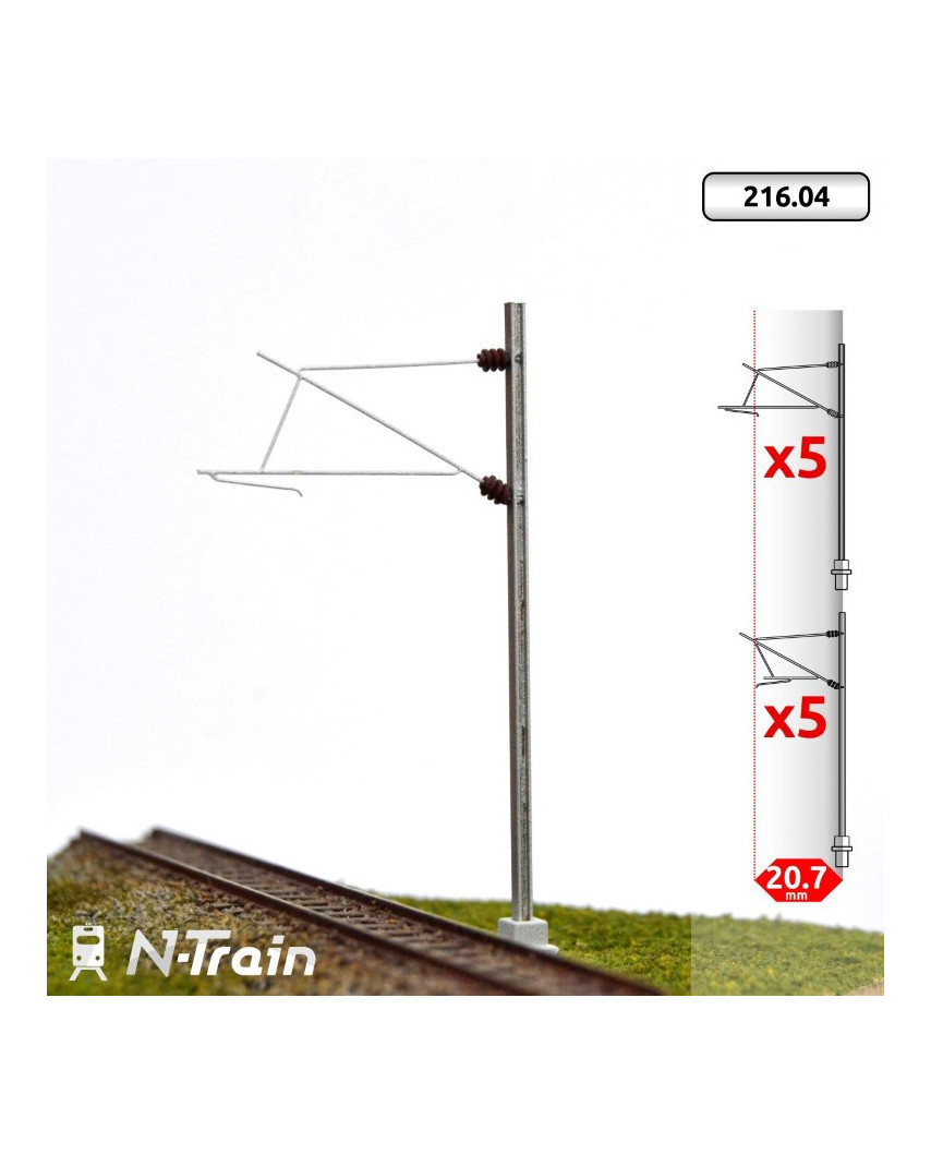 SNCF - Poteaux en H à console à 25kV - M (10 unités)