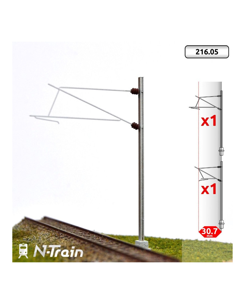 SNCF - H-Profile mast with 25kV Bracket - L1 (2 units)