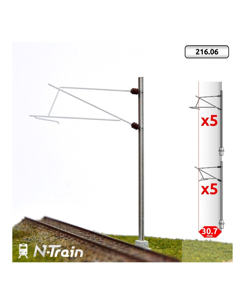 SNCF - H-Profile mast with 25kV Bracket - L1 (10 units)