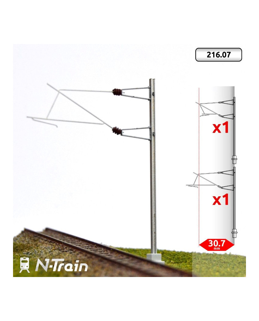 SNCF - H-Profile mast with 25kV Bracket - L2 (2 units)