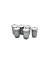 6 Metal rubbish bins