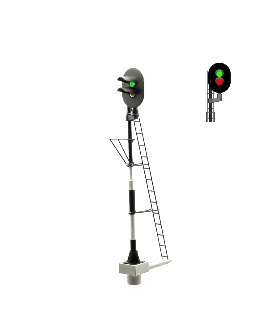 NS - Main signal with 2 LEDs (Green/Red) - right