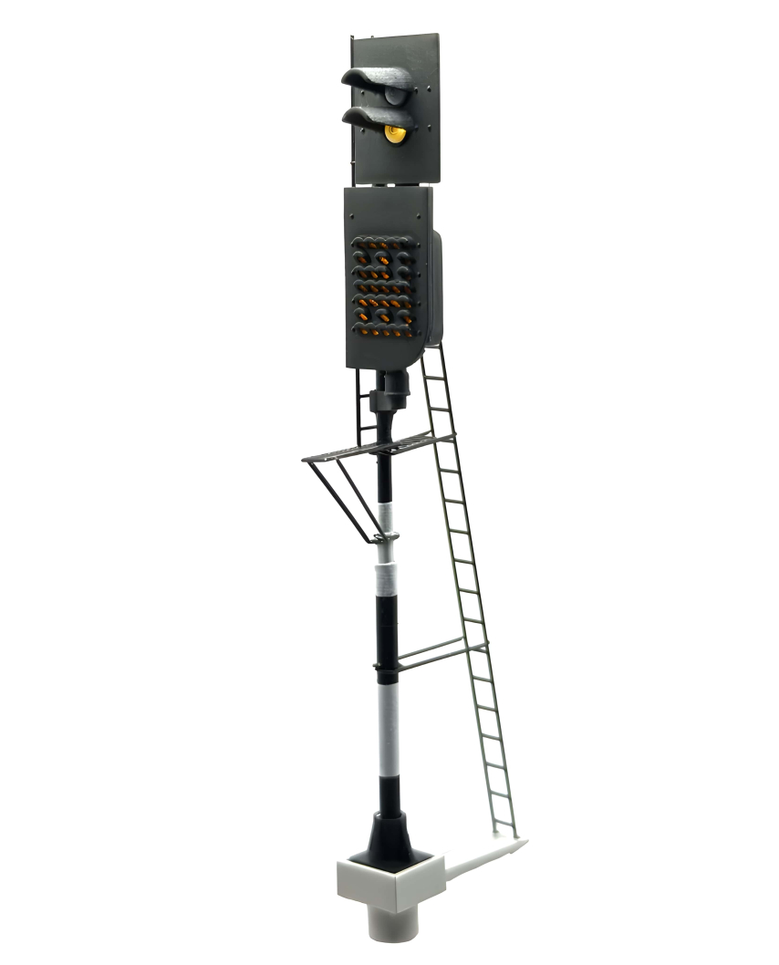 NS - Distant signal with speed indicator (Green/Ye