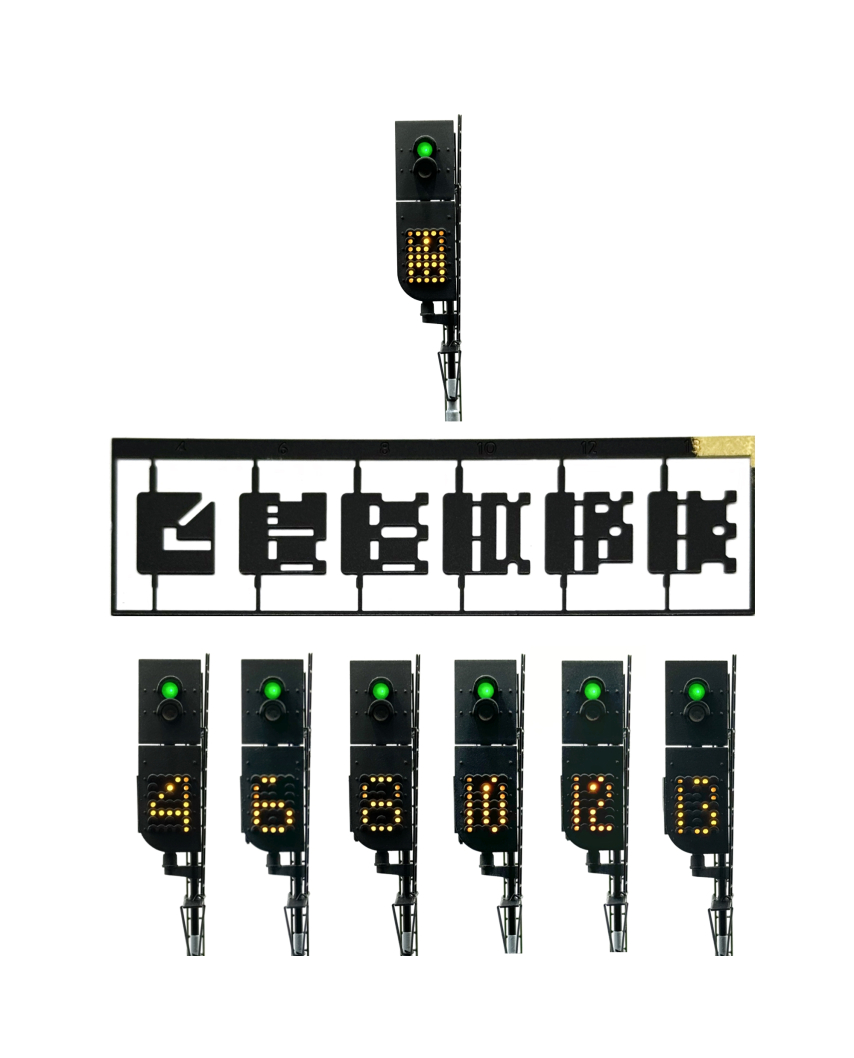 NS - Distant signal with speed indicator (Green/Ye