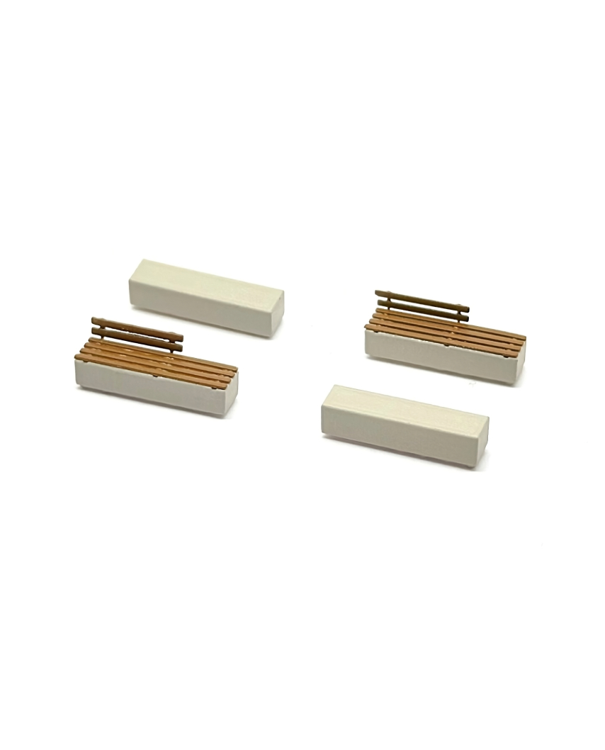 Modern concrete benches