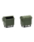 green wheeled containers