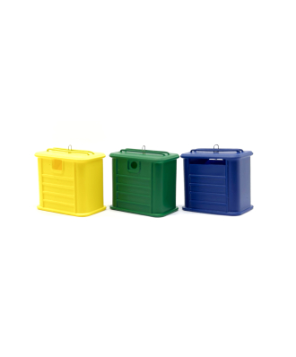 H0 | 3 recycling containers - Metallic-type