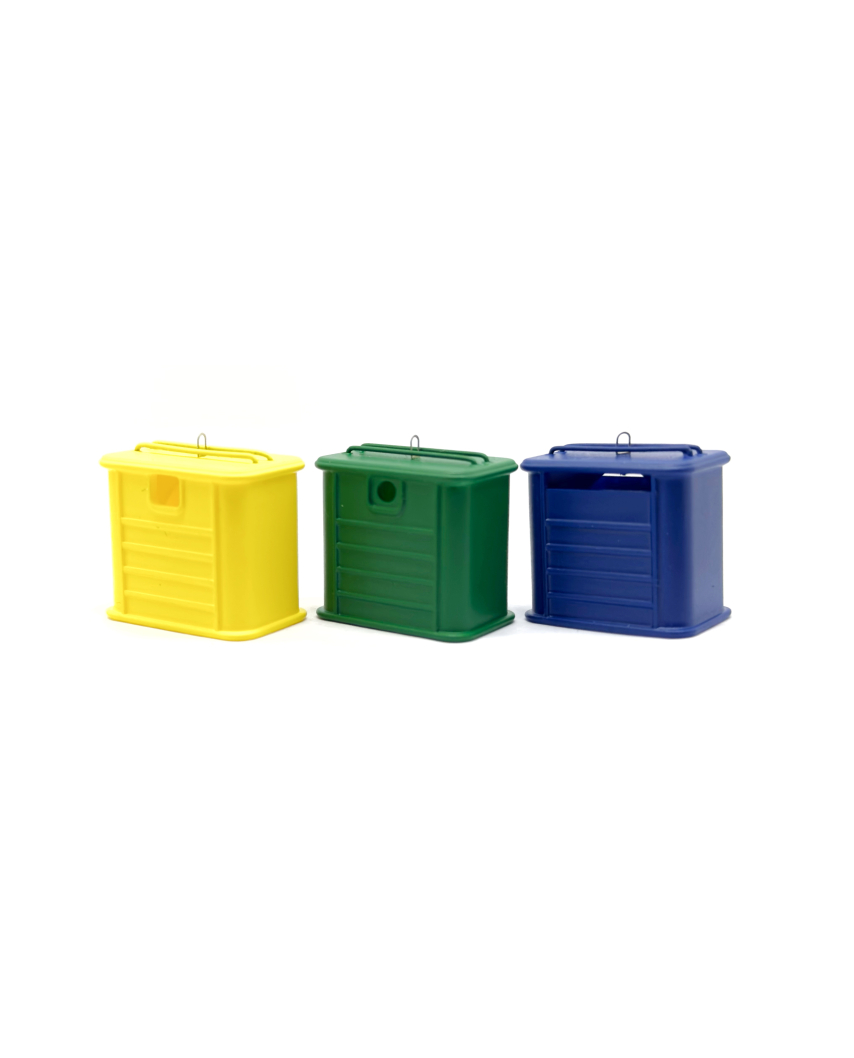 H0 | 3 recycling containers - Metallic-type