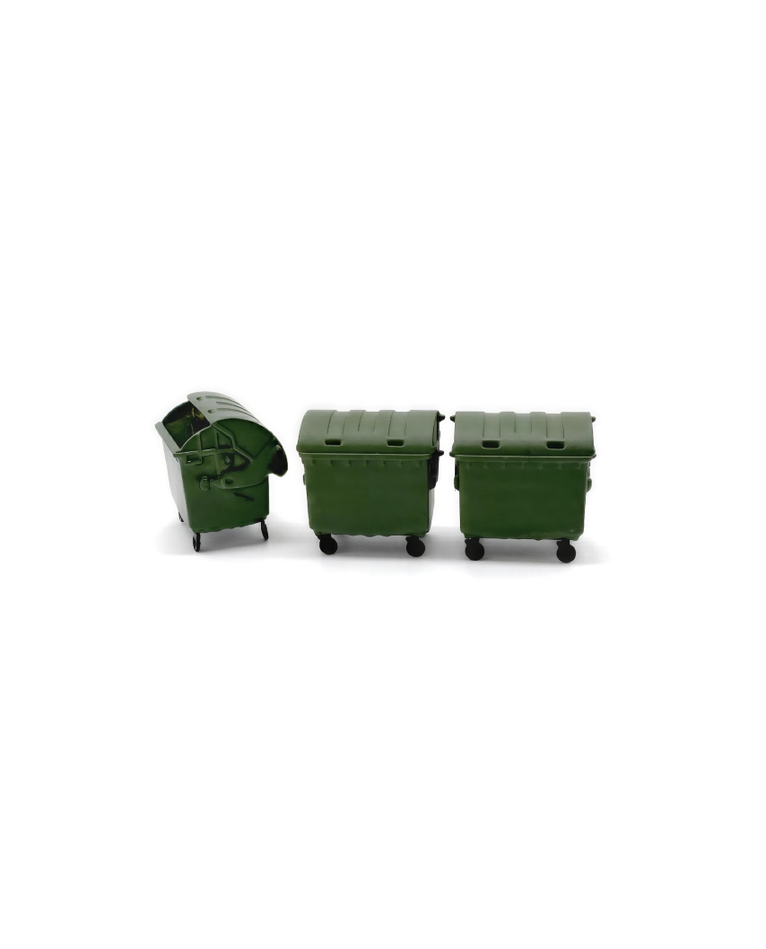 Green wheel containers (3 units)
