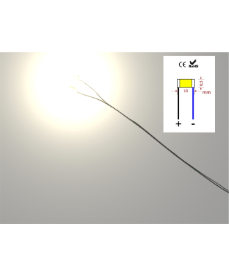 LED 0402 Blanco cálido precableado (10 u.)