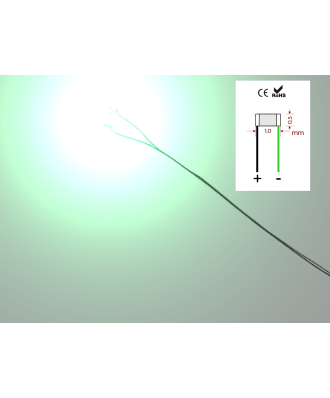 LED 0402 Verde precableado (10 u.)