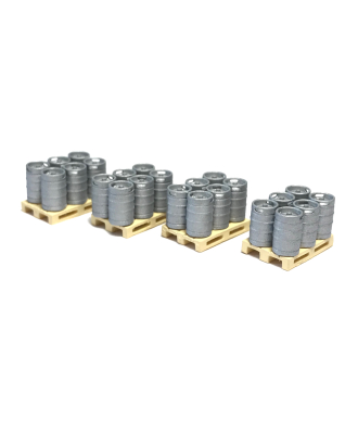 Beer kegs on pallet (4 units)