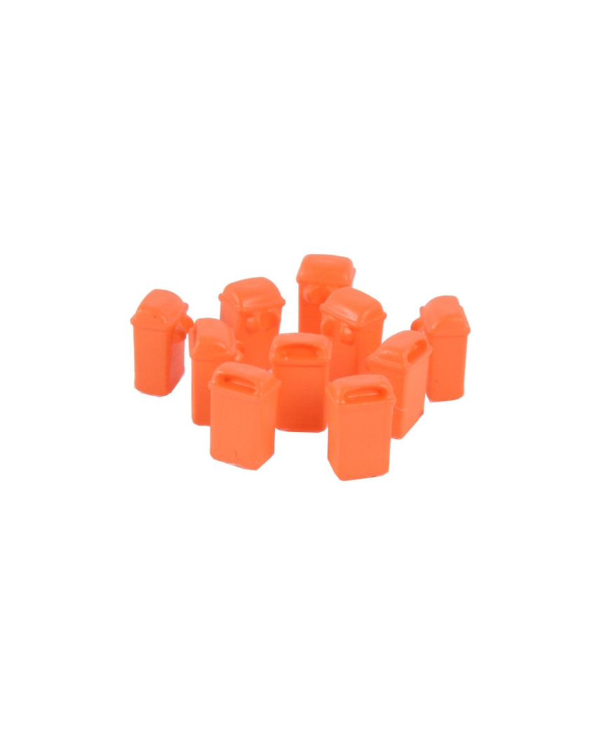 10 hängende Papierkörbe - Orange