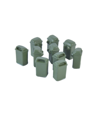 10 hängende Papierkörbe - Olivgrün