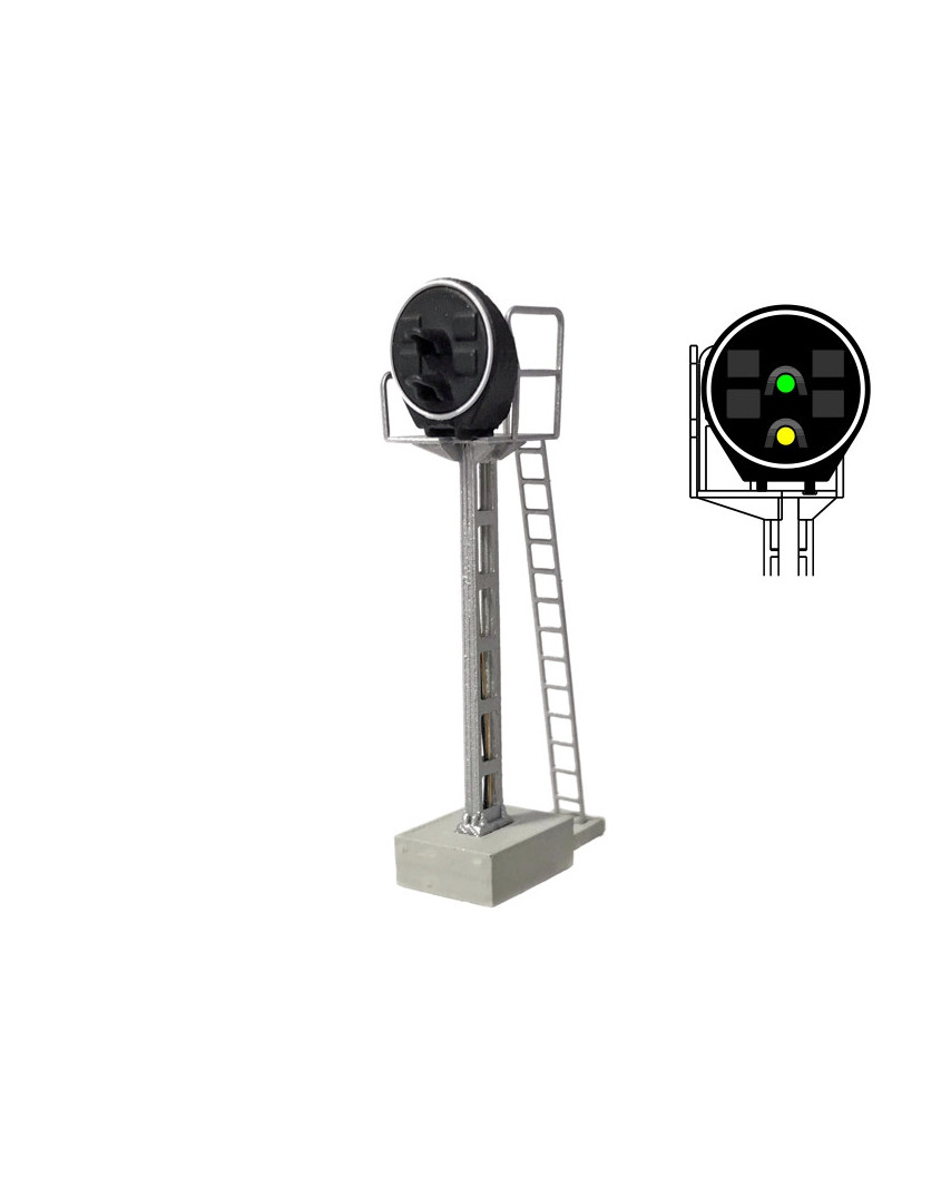 N | SNCF - Signal type Disk 2 lights (green/yellow