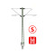 DB - Poste con doble ménsula Re160 - S (6 uds.)