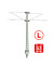 DB - Poste con doble ménsula Re160 - L (6 uds.)