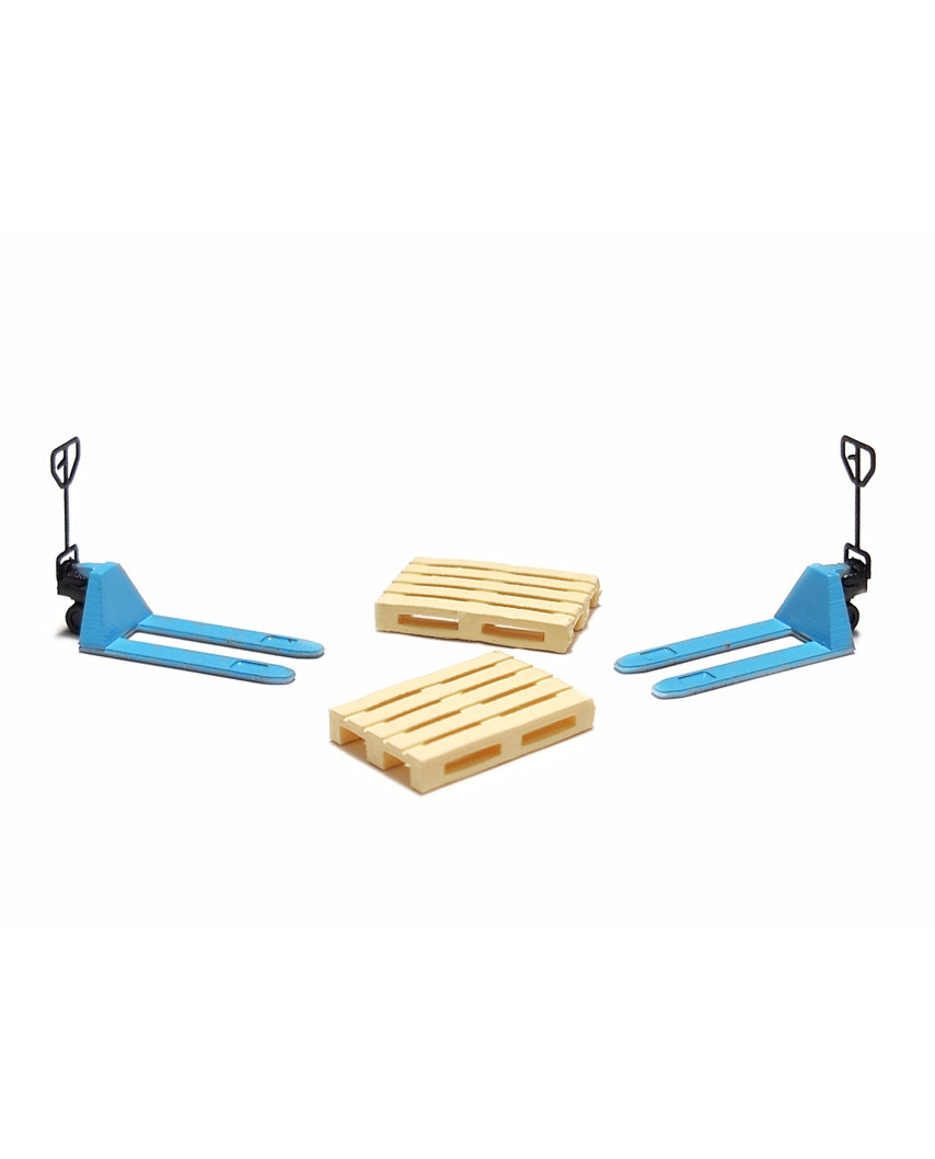 2 traspalés azules y 2 europalés