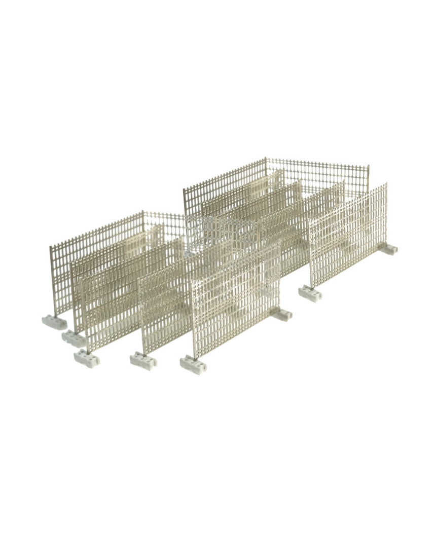 Clôtures temporaires avec pieds en béton (12 unités)