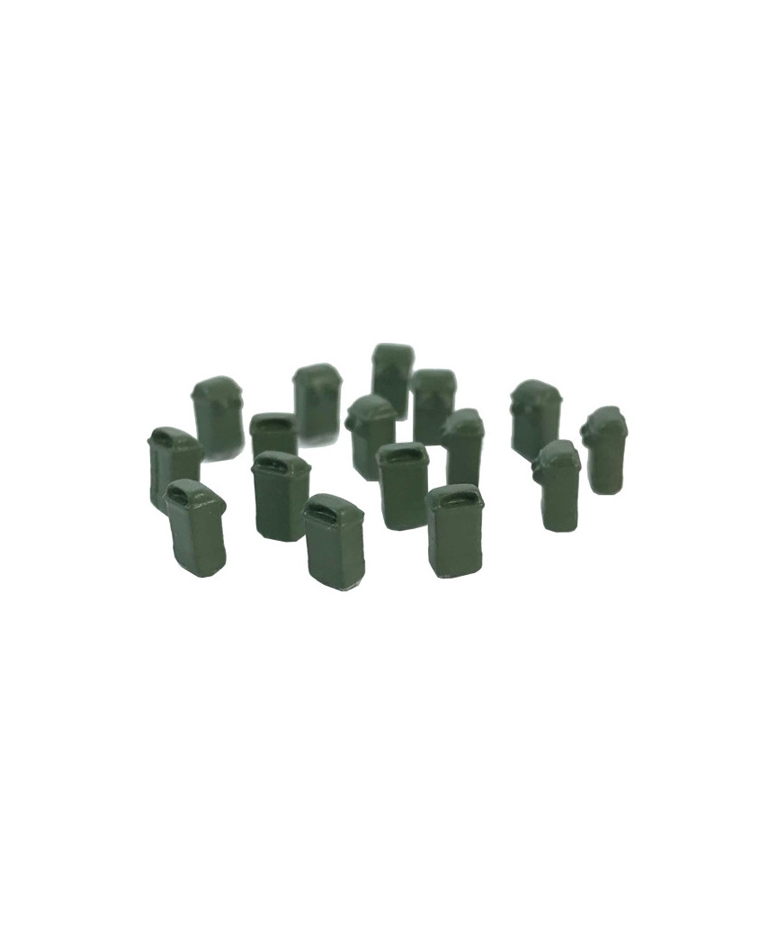 16 papeleras colgantes (verde oliva)