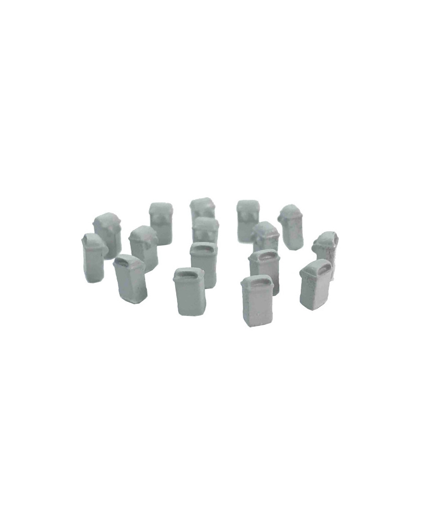16 papeleras colgantes (gris)
