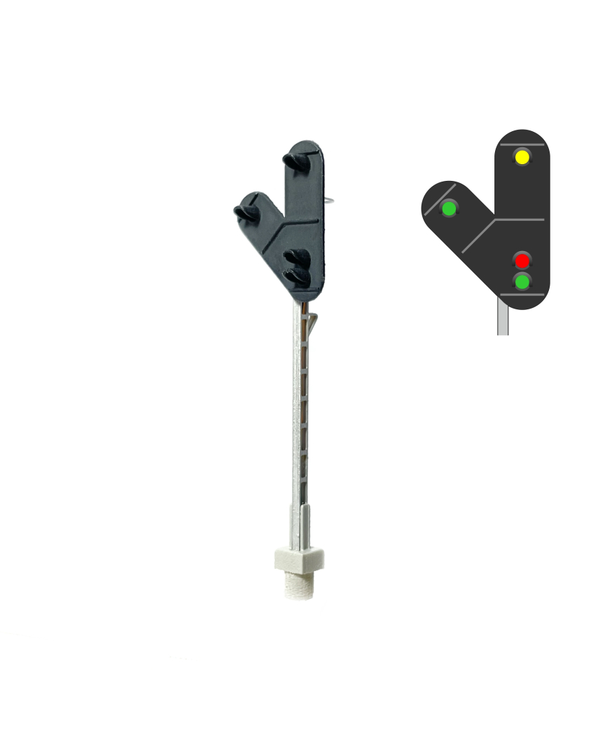 DSB I-SI Signal 4 Feux Forme en V - gauche