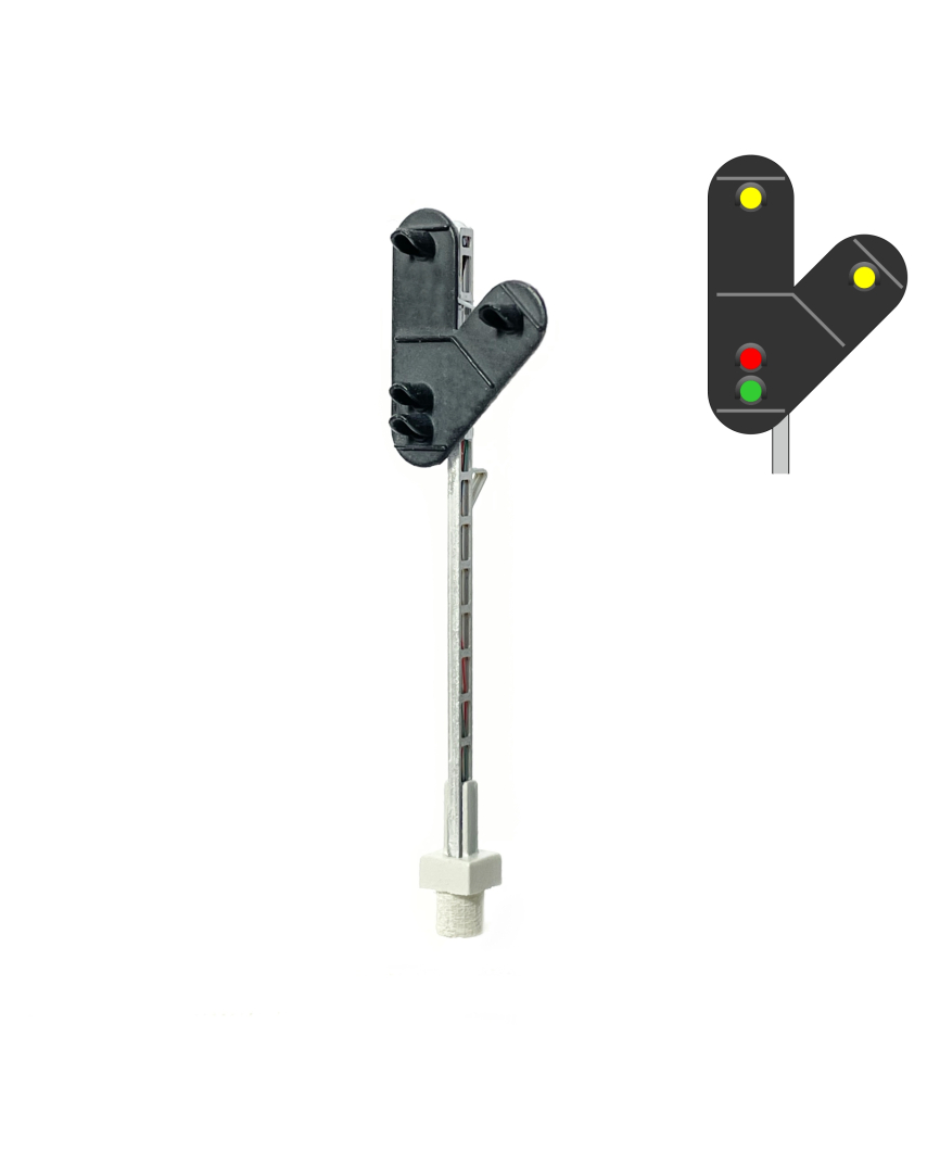 DSB I-SI Signal 4 Feux Forme en V - droite