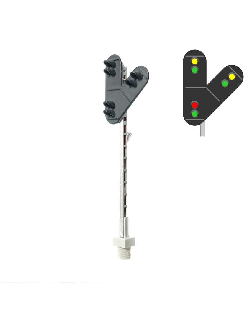 DSB I-SI Signal 6 Lichter V Form - rechts