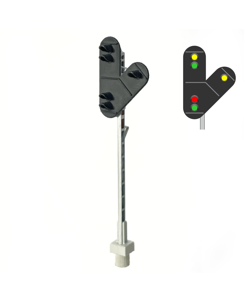 DSB I-SI Signal 5 Feux en Forme V - droite