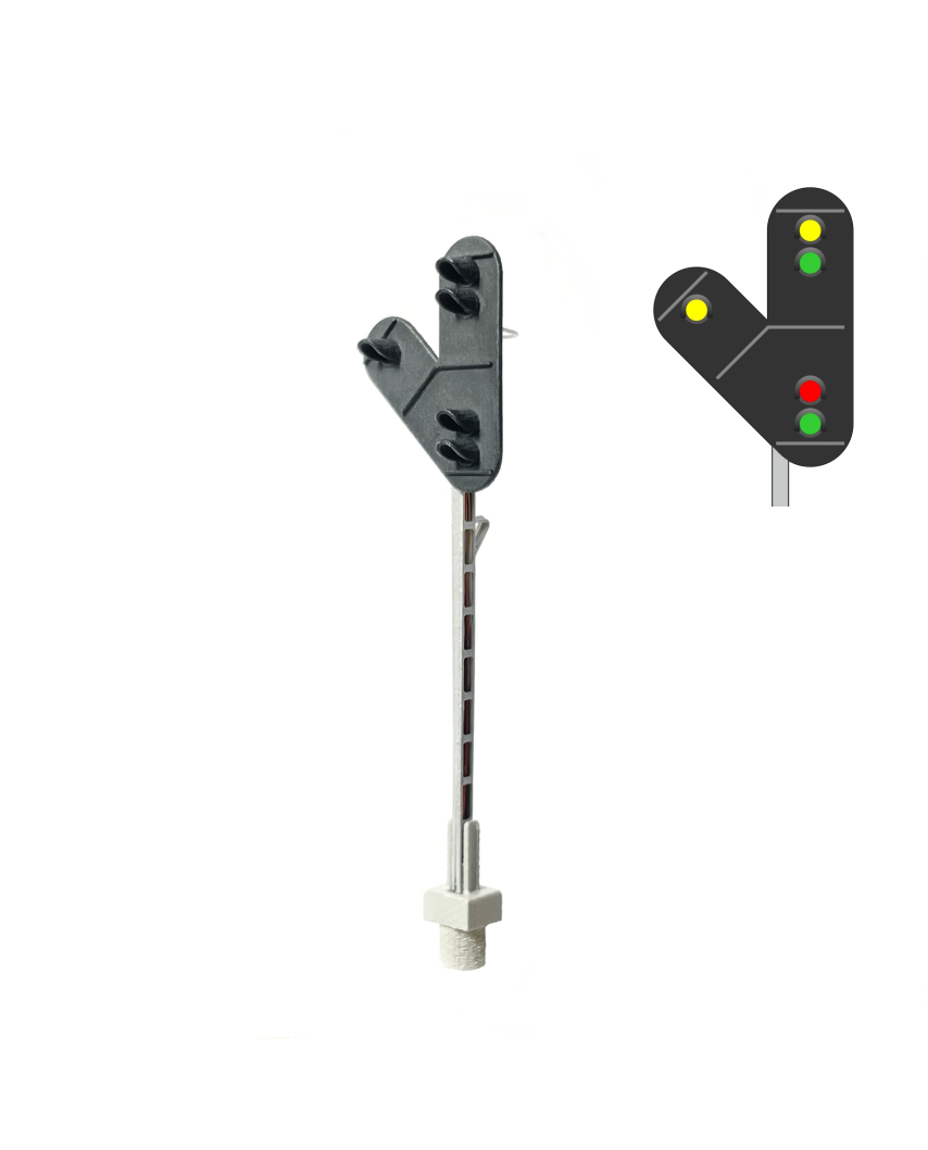 DSB I-SI Signal 5 Lichter V Form - links