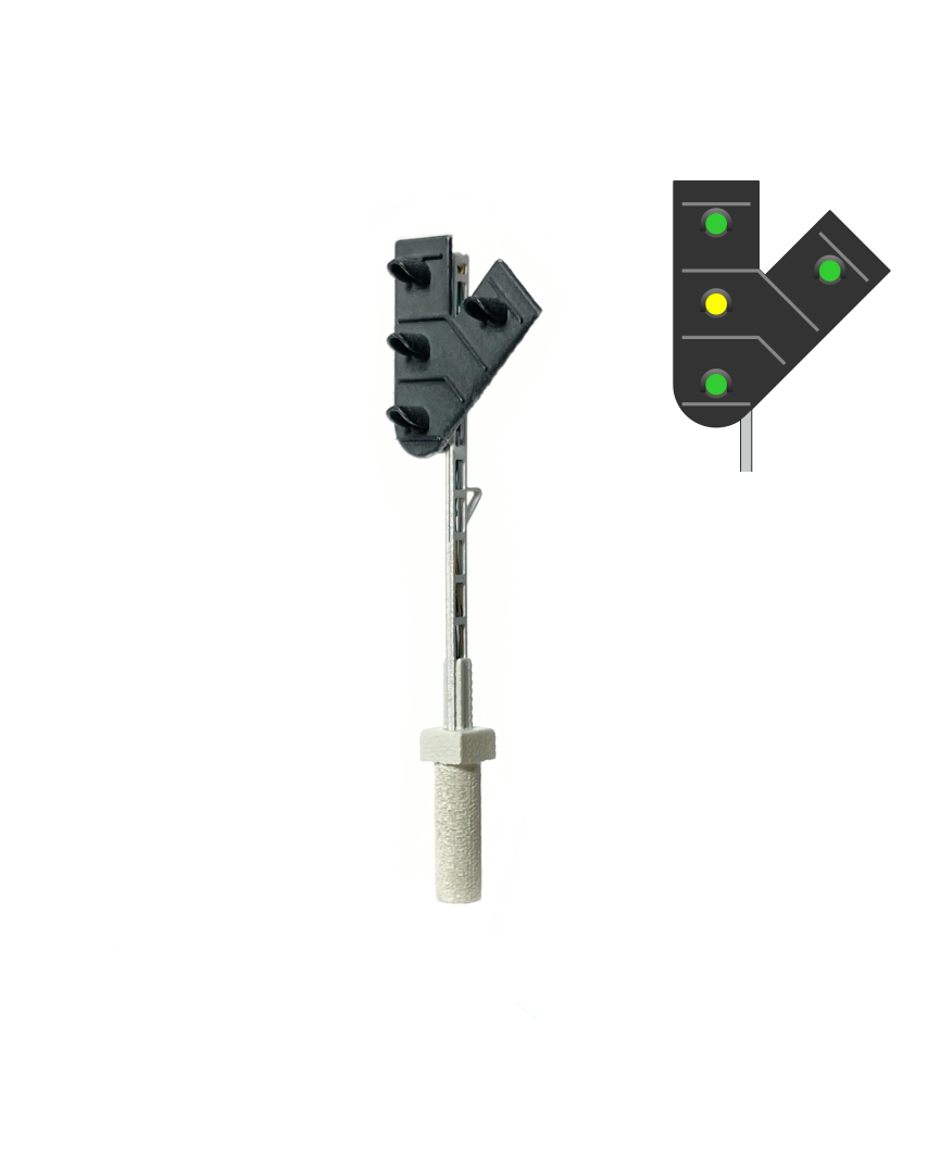 DSB F Signal 4 Lichter V Form - rechts