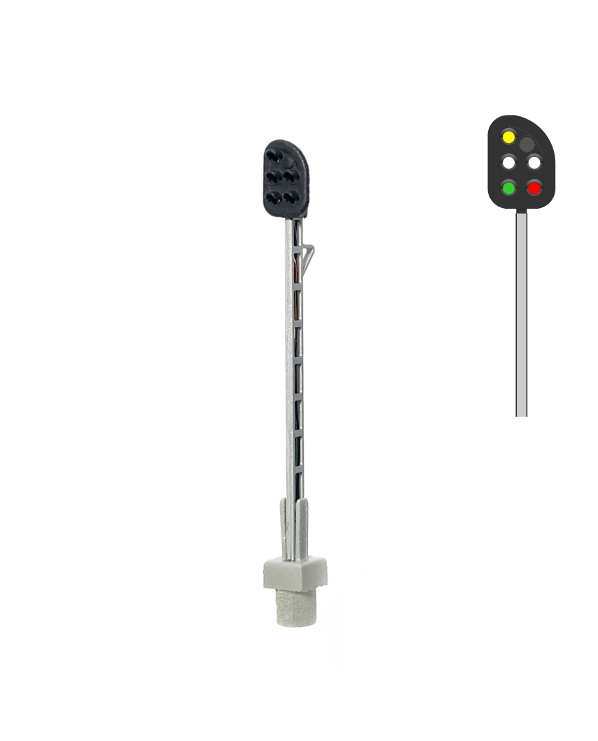 DSB DV Signal auf dem Mast mit 5 Lichter