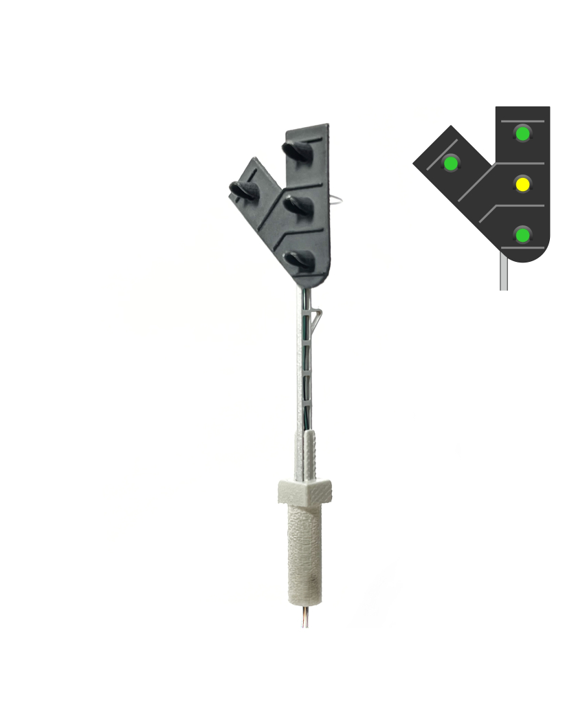 DSB F Signal 4 lights V shape - left