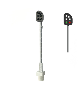 DSB DV Signal auf dem Mast mit 6 Lichter