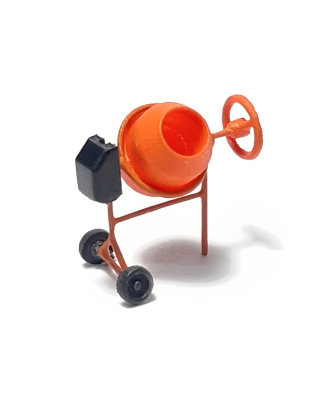 Orange concrete mixer set