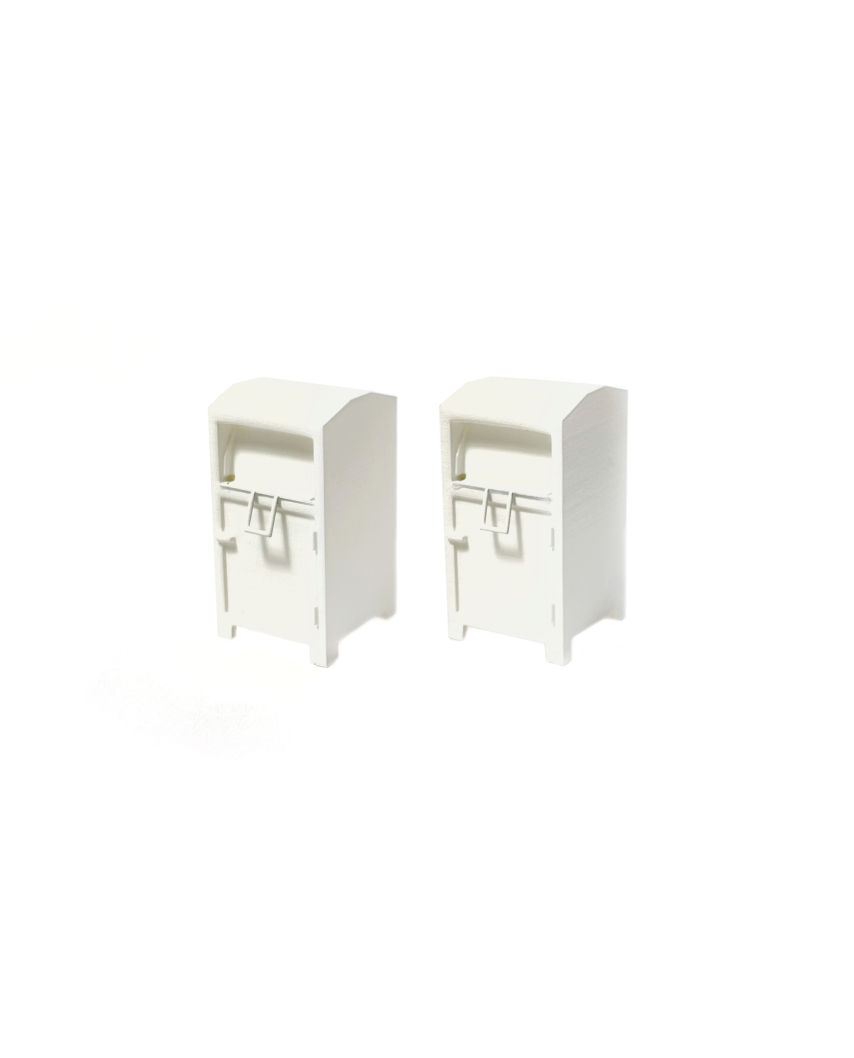 H0 | White clothing bins (2 units)